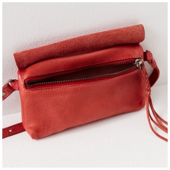 Free People Handbags - Free People We The Free Rider Red Leather Crossbody Bag